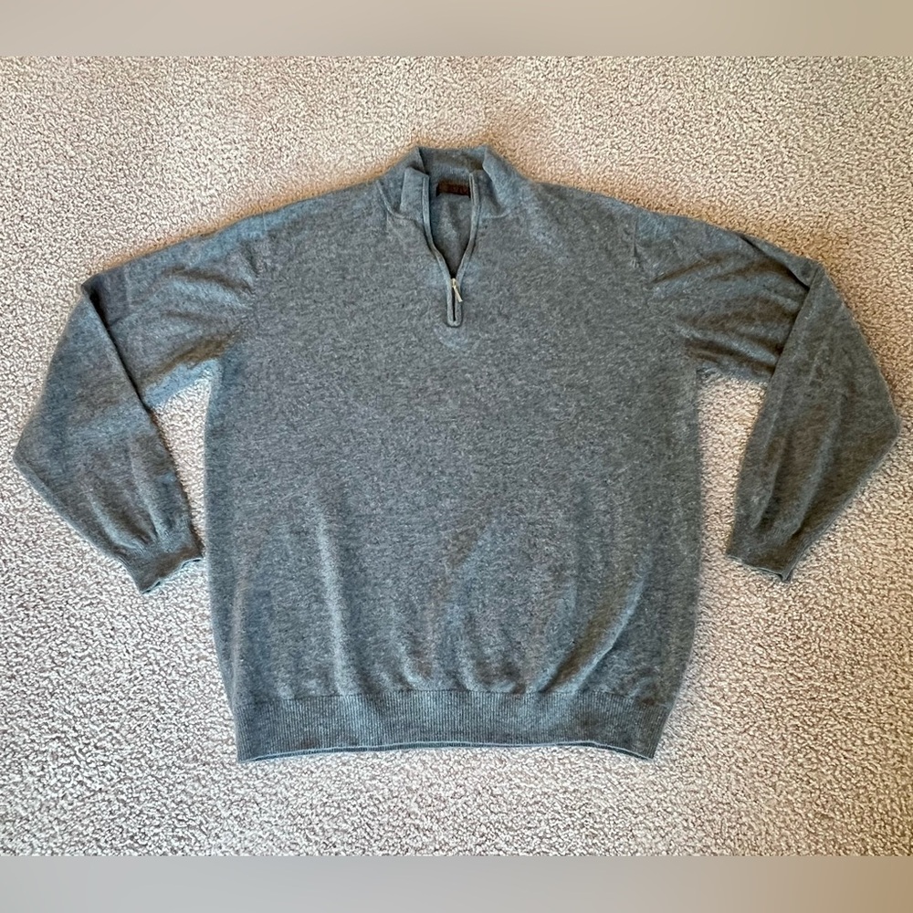 100% Cashmere Quarter Zip Sweater